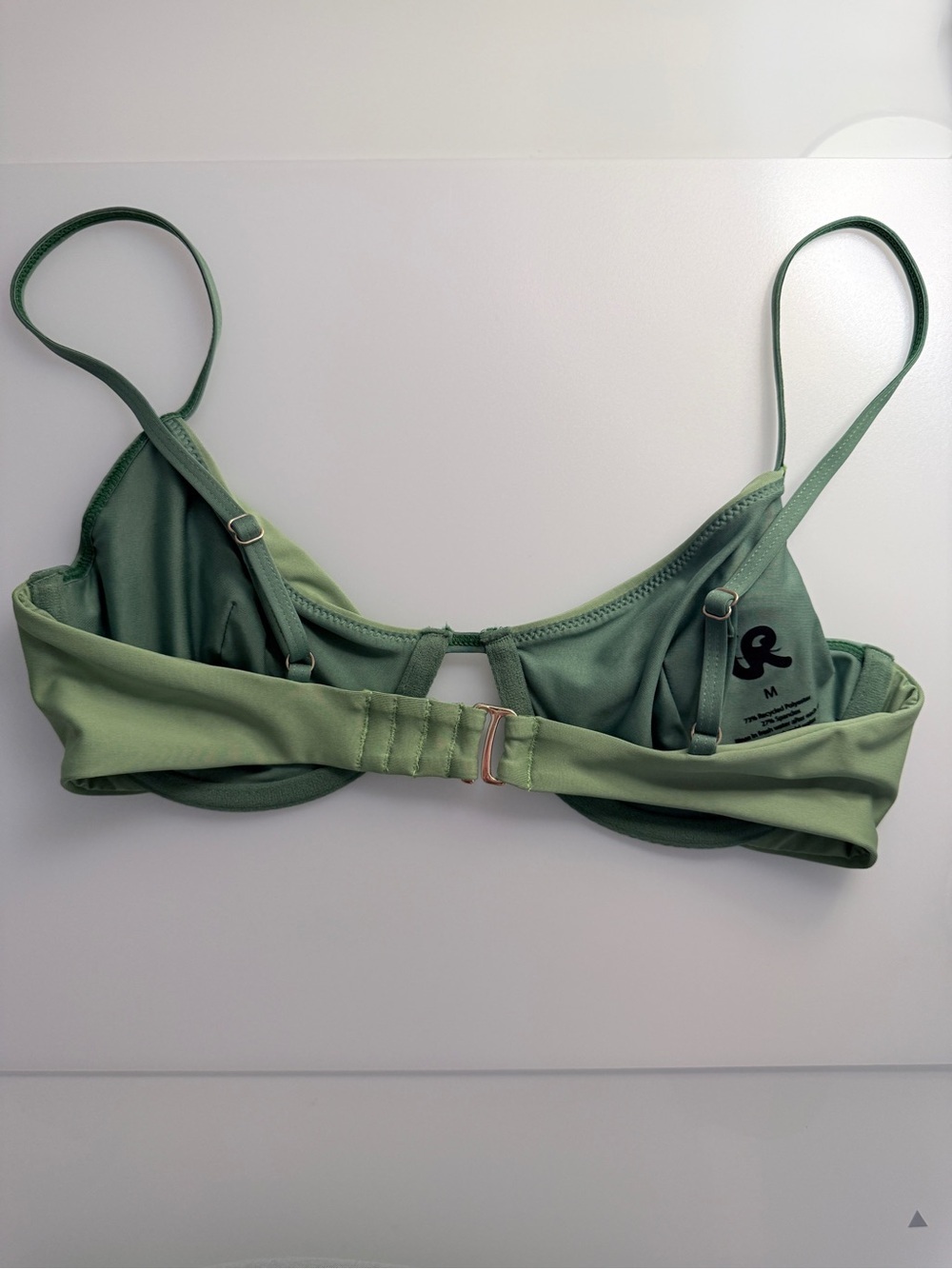 Inner Relm Free People Islandtime Bra Cup Bikini Top in Green Size Medium NWOT - Picture 4 of 5
